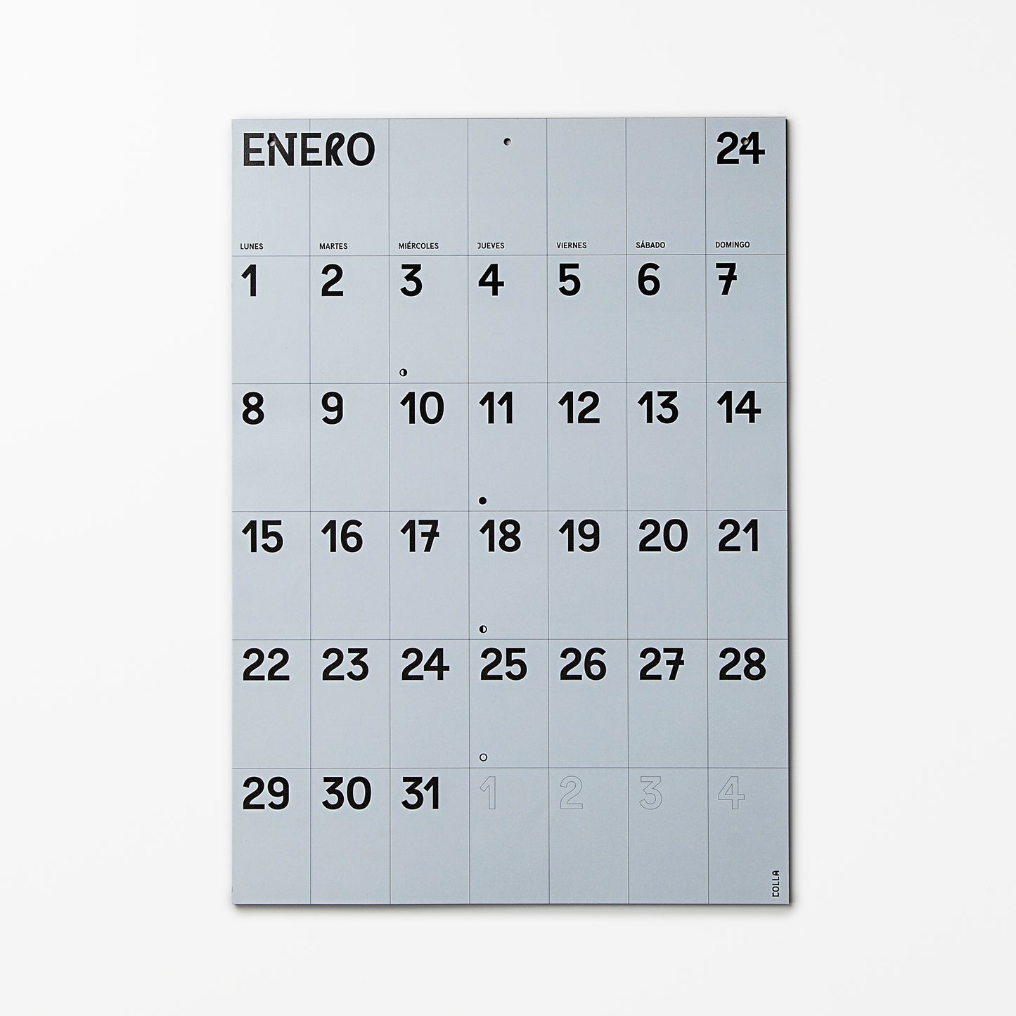 CALENDARIO PARED 2024 ● AZUL CLARO