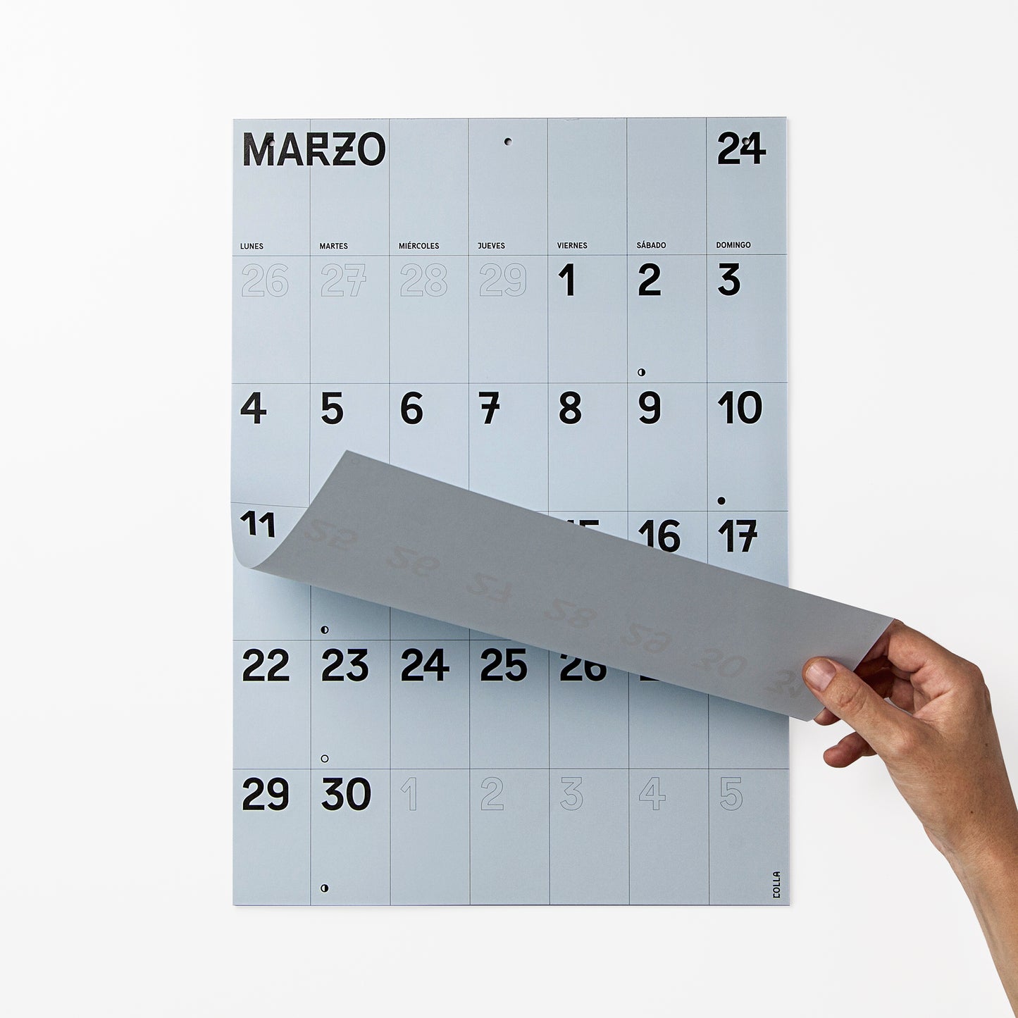 CALENDARIO PARED 2024 ● AZUL CLARO