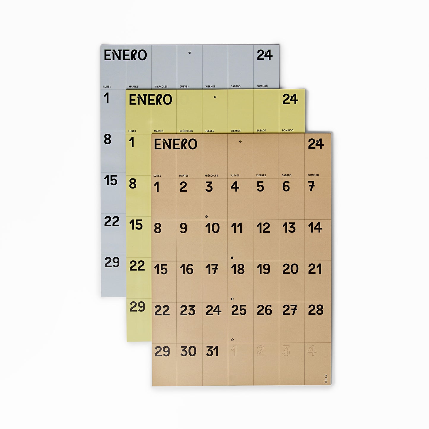 CALENDARIO PARED 2024 ● MARRÓN CLARO