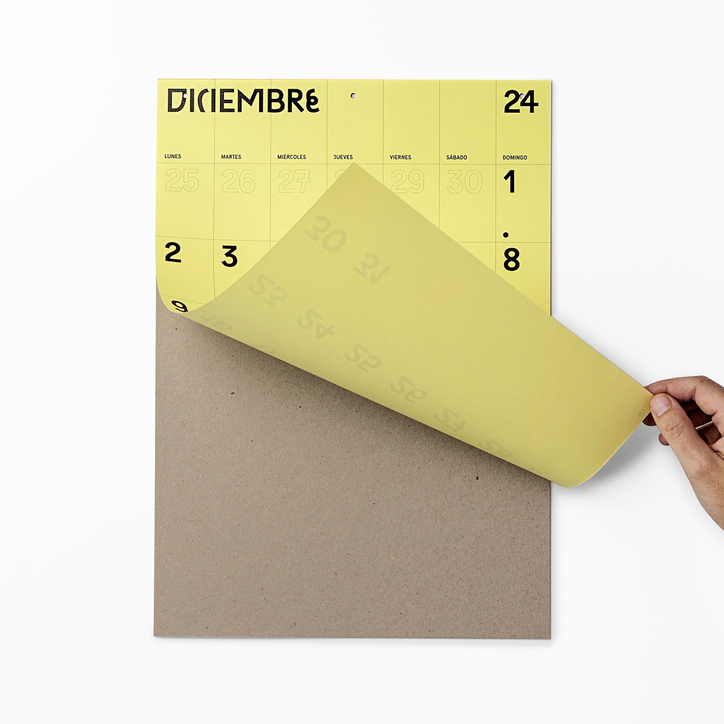 CALENDARIO PARED 2024 ● AMARILLO CLARO