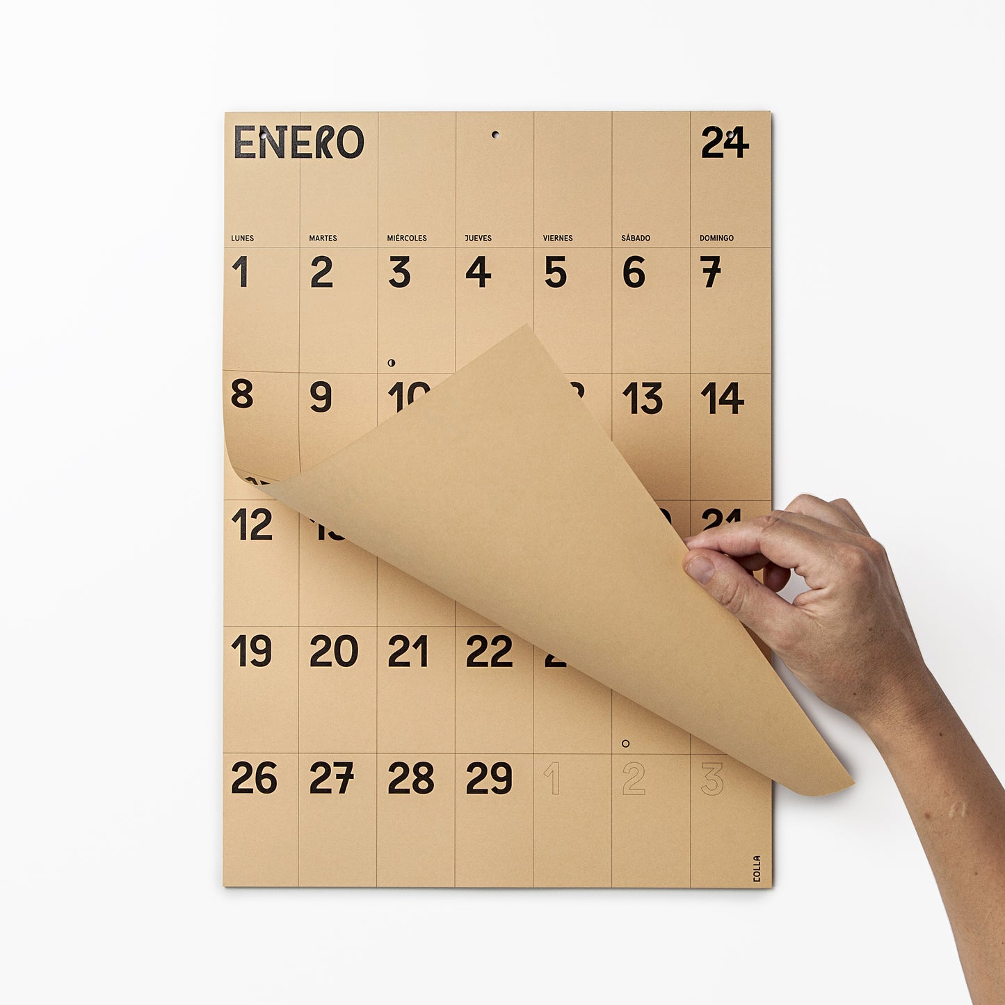 CALENDARIO PARED 2024 ● MARRÓN CLARO