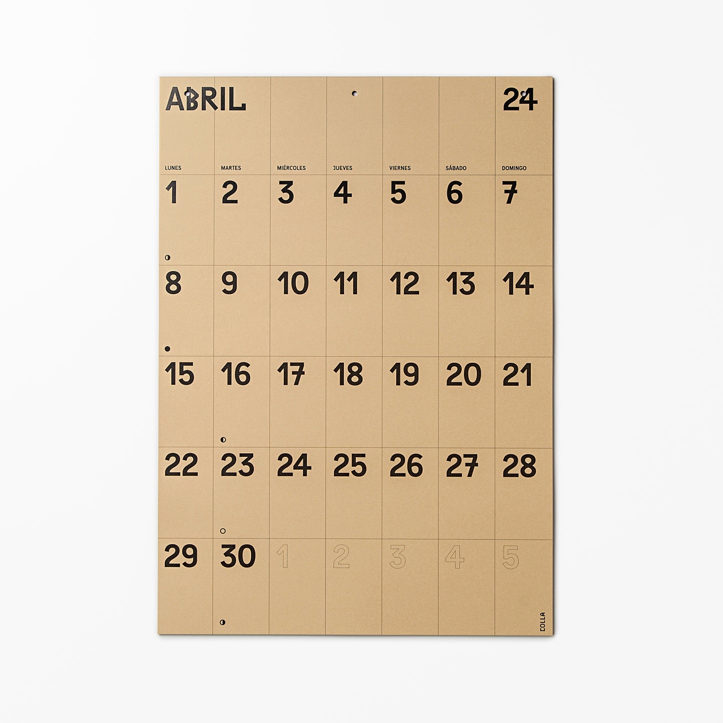 CALENDARIO PARED 2024 ● MARRÓN CLARO