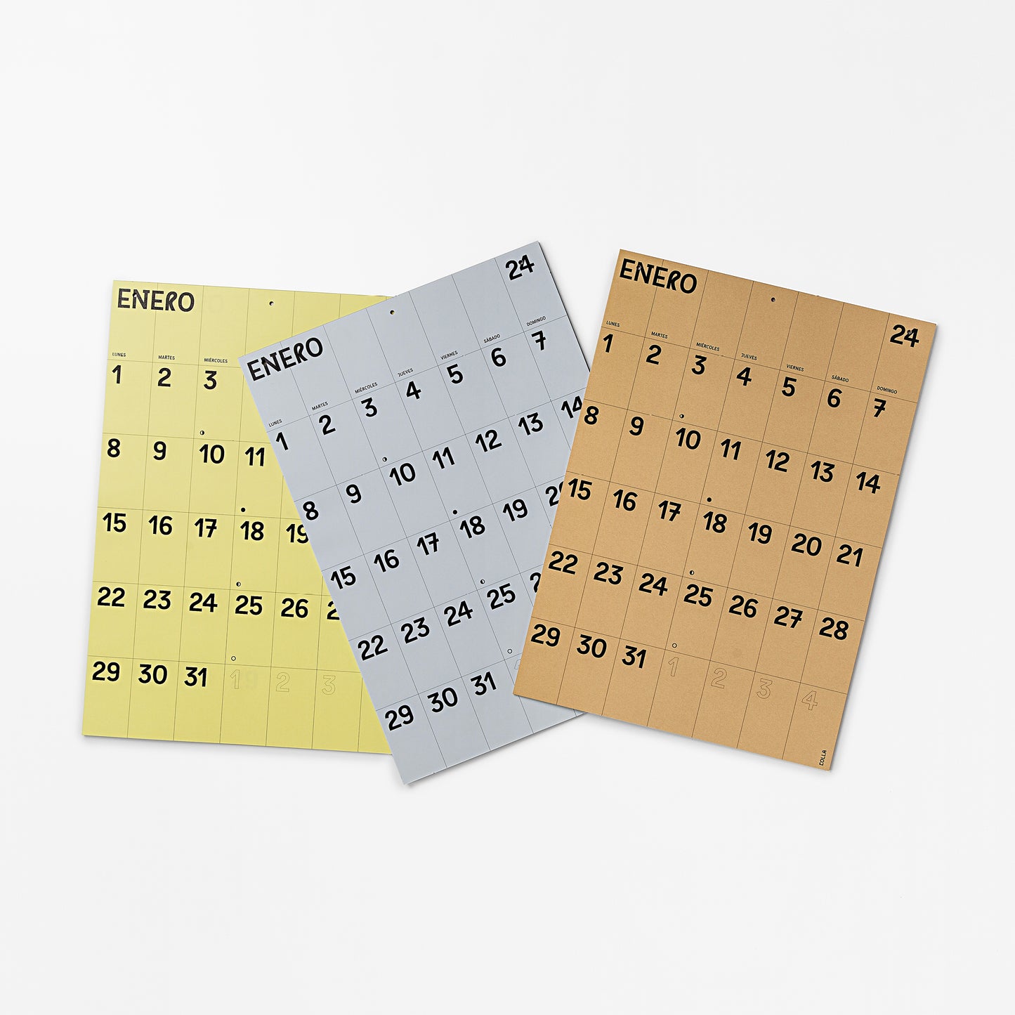 CALENDARIO PARED 2024 ● MARRÓN CLARO
