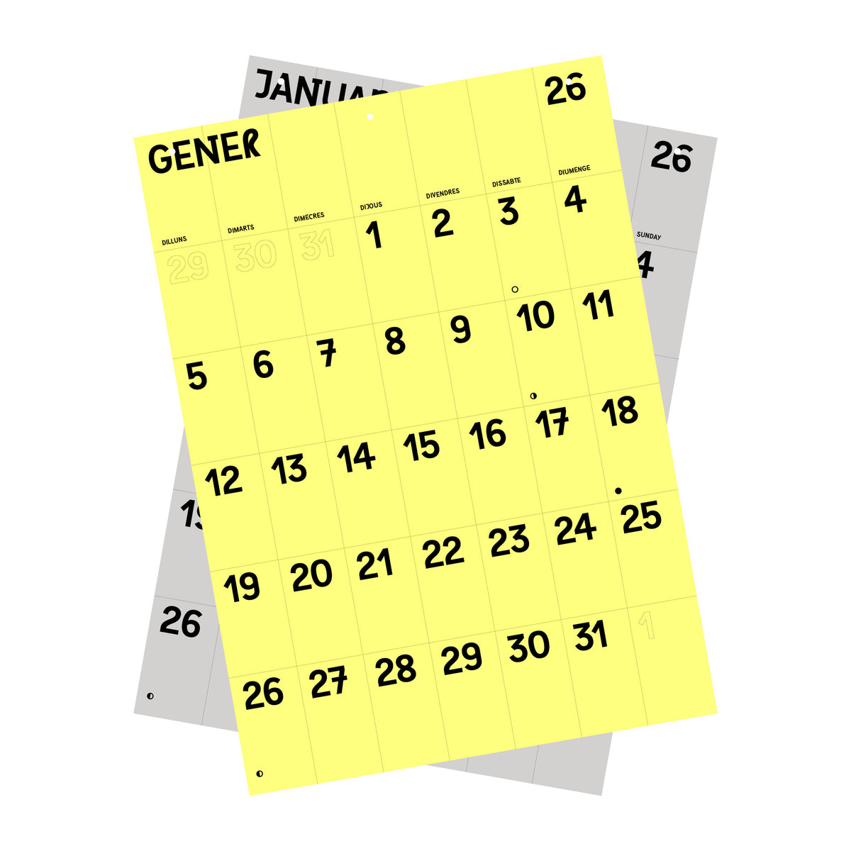 CALENDARIO PARED 2026