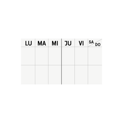 PLANNER SEMANAL ATEMPORAL COSIDO